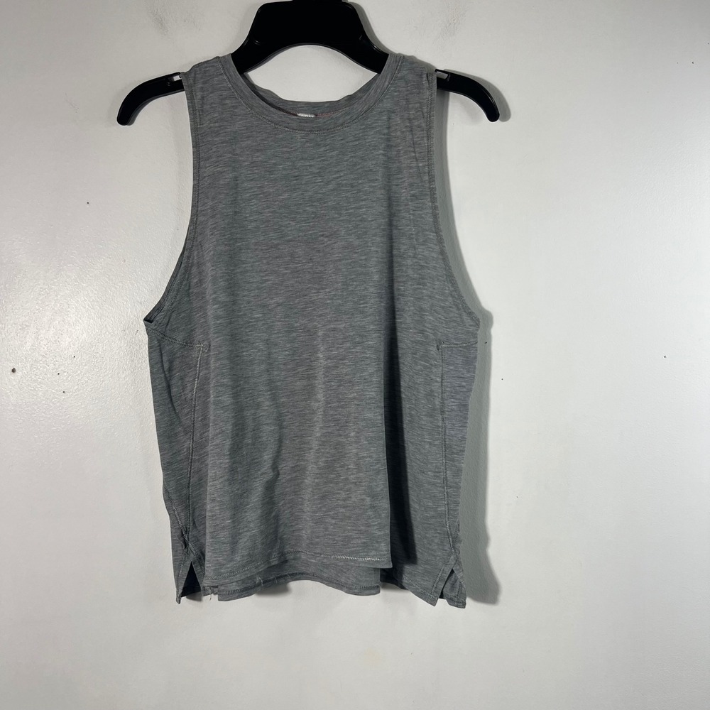 Girls Ivivva by Lululemon Pima Cotton Blend Tank Top Gray 12 Pima Cotton Lycra